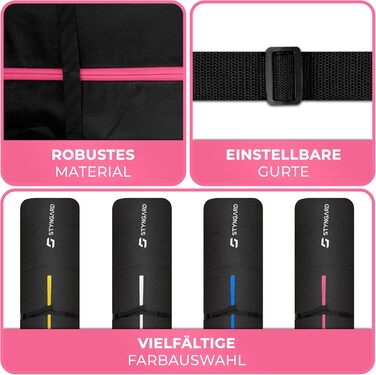 Чохол для лиж STYNGARD KITZBÜHEL (XXL) - для 2 пар лиж до 200 см, водонепроникний, чорно-рожевий