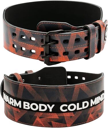 Пояс для важкої атлетики WARM BODY COD MIND Premium (10см) - для силових тренувань, кросфіту, бодібілдингу, фітнесу, пауерліфтингу. Підходить для жінок та чоловіків (L, Червоний & Чорний)
