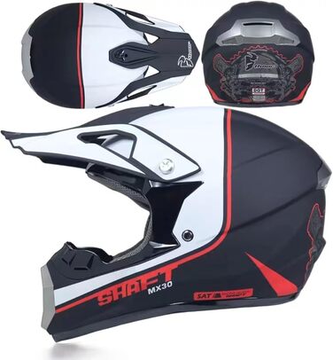 Дитячий мотокросовий шолом Fullface з рукавичками, маскою та окулярами для MTB, Downhill, ендуро, ATV, комплект мотошолома для хлопчиків та чоловіків