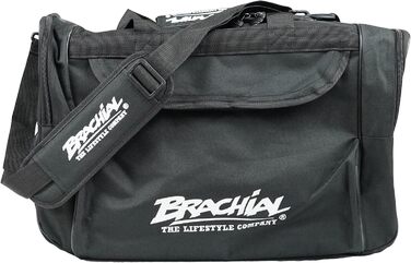 Чоловіча спортивна сумка Brachial Premium, водовідштовхувальна, з відділенням для взуття, ременем для перенесення, чорна, розмір M – дорожня сумка для спортзалу