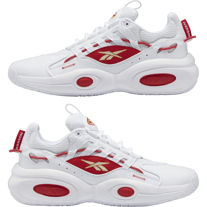 Баскетбольне взуття Reebok Unisex Lösung Mitte, 36 EU, білий, Vector Blue, Matte Gold