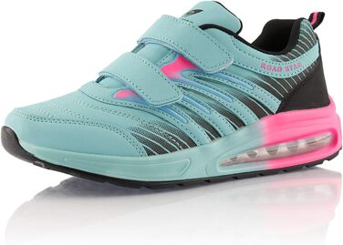 Кросівки для бігу жіночі/чоловічі з амортизацією, спортивні, легкі (39 EU, блакитний, чорний, фуксія)