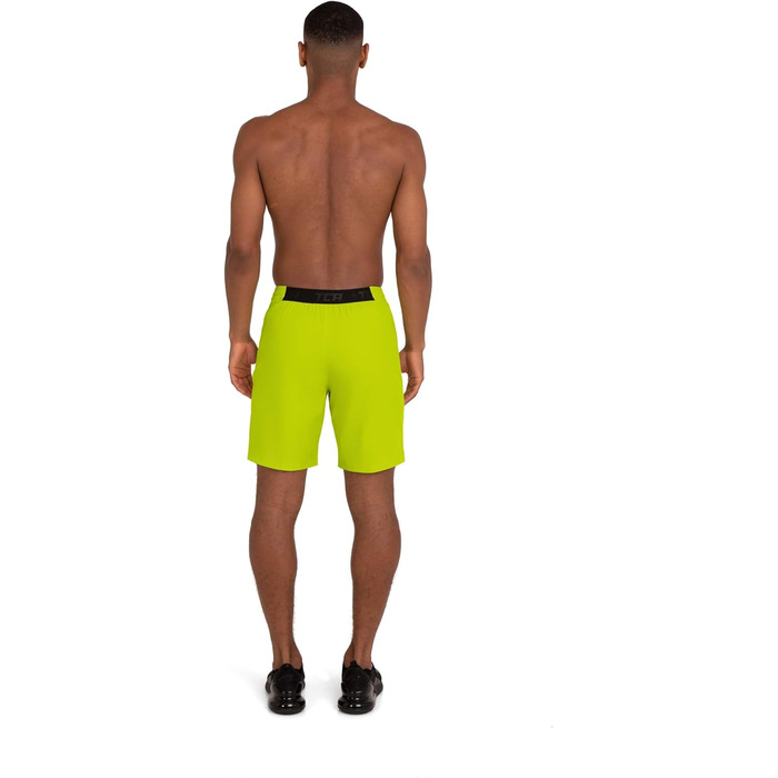 Шорти спортивні чоловічі короткі, жовті (XL) з кишенями на блискавці - TCA