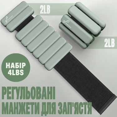 Набір манжет для обтяження ніг Sportneer 2 шт.  1 кг для йоги, танців, аеробіки
