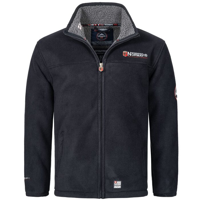 Чоловіча зимова куртка Geographical Norway Steppjacke — теплий утеплений анорак для лиж та сноуборду, комплект з шапкою Beanie (5XL, темно-синій Ubolt Navy)