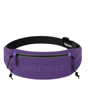 Поясна сумка для бігу WATERFLY: триатлон, марафон, тримач для телефону та номеру (фіолетова)