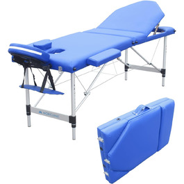 Складний масажний стіл Mobiclinic CA-01 Plus 186x60 см, алюміній, екошкіра, з підголівником, 3-секційний, для фізіотерапії, європейський бренд, регульована висота, портативний