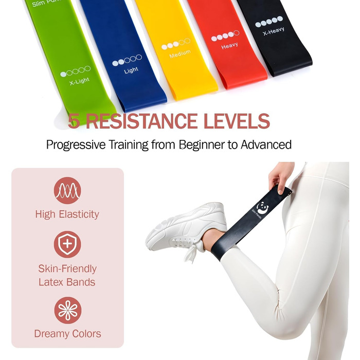 Pilates Ring Slim Panda з м'якими ручками, 35 см, набір: кільце, м'яч, гуми, інструкція, сумка (Чорний)