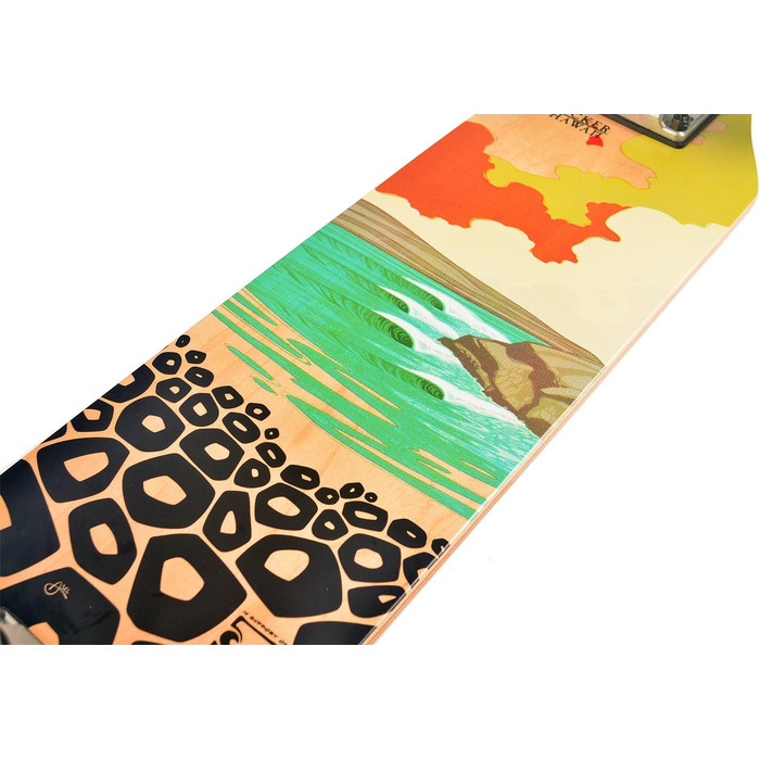 JUCKER HAWAII Скейтборд City Cruiser з дерева для дітей та дорослих, міні лонгборд WOODYBOARD PONO, комплектний