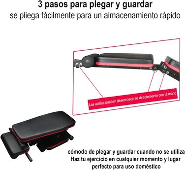 Складана лавка для тренувань Hantelbank: фітнес, силові вправи, тренування спини та пресу