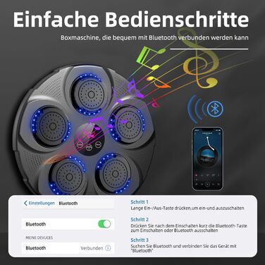 Професійна LED музична бокс-машина HotHands з Bluetooth, 9 режимів, настінна, для дітей та дорослих, для дому та залу