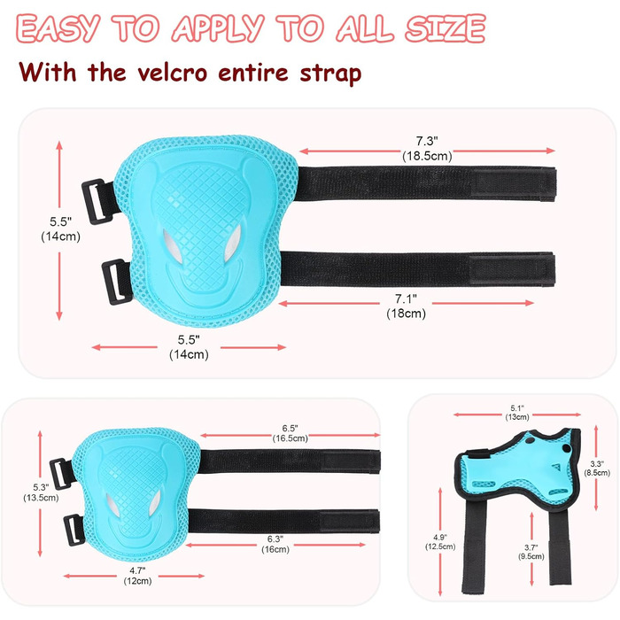 Дитячий шолом Kinder: для велосипеда, ролера, скейтборда (2-16 років), Aqua Set