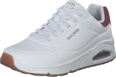 Чоловічі кросівки Skechers UNO Harry Kane AirSneaker, 43 EU, білий, Duraleather, замша Burgundy