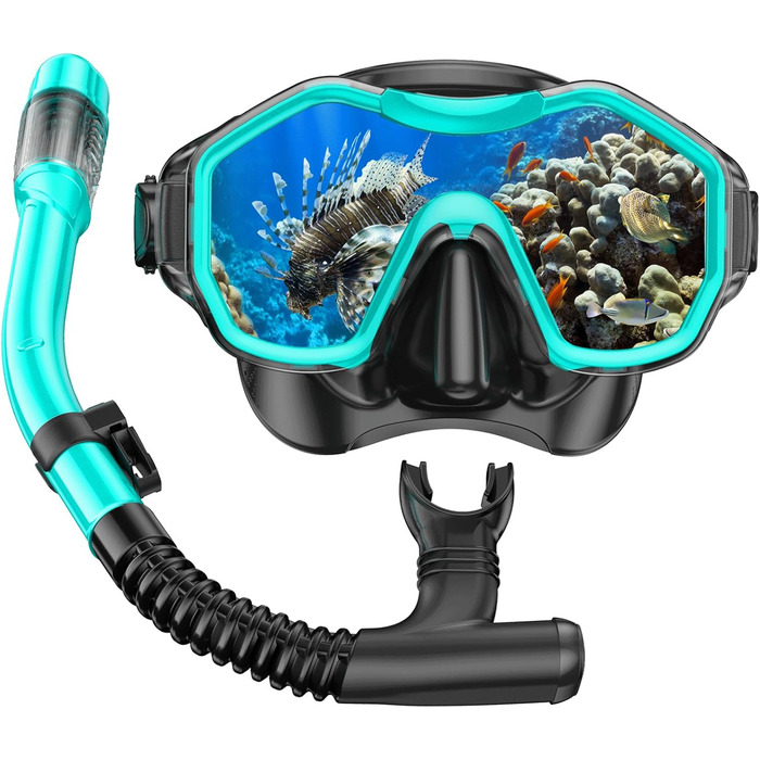 Набір для снорклінгу iParaAiluRy для дорослих: протитуманна маска з широким оглядом та трубкою для плавання, сноркелінгу і дайвінгу, рожевий колір