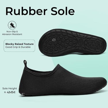 Чоботи для плавання чоловічі/жіночі, аквашузи, пляжні чоботи, швидковисихаючі, з неопрену, розмір 37-47 (38/39 EU), колір: Чорний