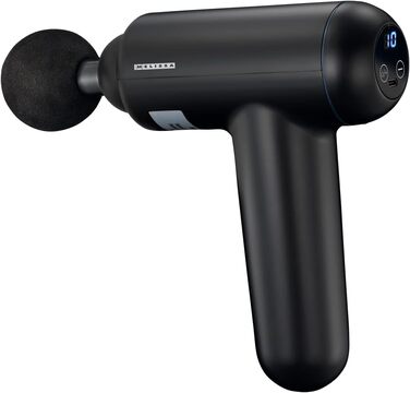 Масажний пістолет Melissa 16770048 з LCD, акумуляторний, 4 насадки, чорний