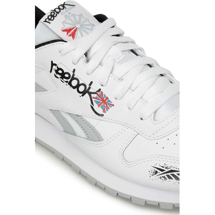 Кросівки Reebok Classic Leather Unisex, біло-чорно-червоні (36 EU)