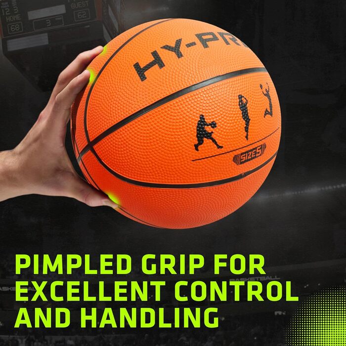 М'яч для баскетболу Hy-Pro, спортивний, тренувальний, помаранчевий, розмір 5