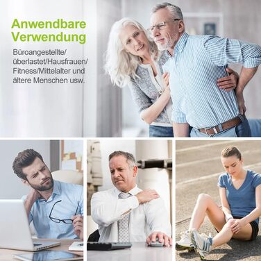 AUVON TENS пристрій: електростимулятор для зняття болю з 24 програмами, 2 канали та 10 шт. електродів преміум-якості