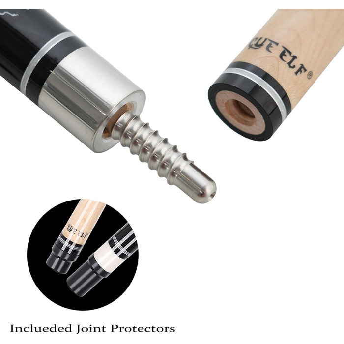 Професійний більярдний кий CUEELF з мотивом черепа, 13 мм, чорна вершинка, канадський клен, 21 oz