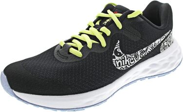 Дитячі кросівки Nike Revolution 6 NN JP, чорні/білі/лимонні, розмір 37.5 EU