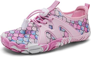 Дитячі шльопанці IceUnicorn для плавання та прогулянок: дихаючі, підошва без шкарпеток, рожеві (35 EU)