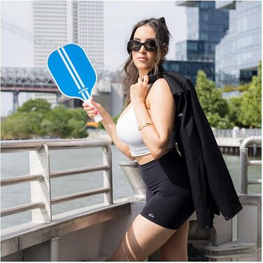 Паддл для піклболу Brooklyn Pickleball Co. | Вуглеволокно | Компактне ядро | Нековзний руків'я | Одиночний | Білий (Синій)