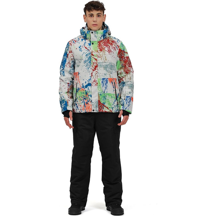 Чоловічий зимовий костюм для сноубордингу та катання на лижах, водонепроникний та вітронепроникний, теплий, для туризму та альпінізму, розмір M, колір чорний