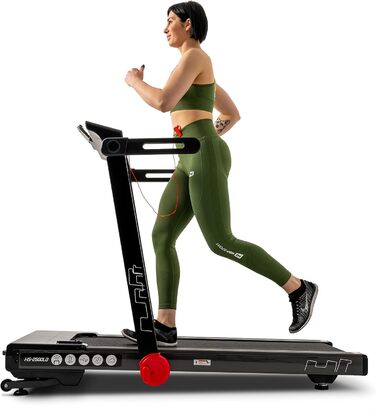 Бігова доріжка Hop-Sport Aspire HS-2500LB для дому, 3 к.с., 50x125 см, до 18 км/год, USB, Bluetooth, дисплей, навантаження до 150 кг, нахил до 15°