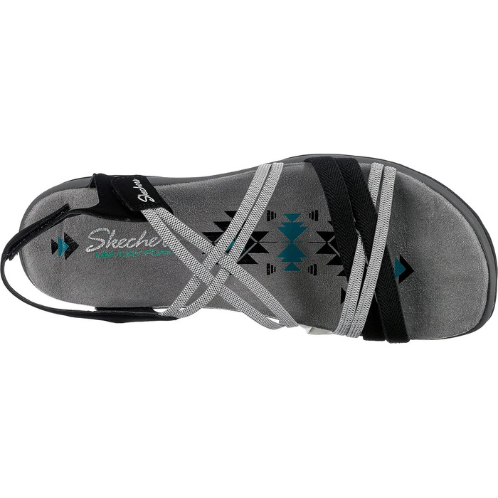 Чоловічі сандалії Skechers Reggae Slim-Takes Two, чорно-темно-сірі, 40 EU