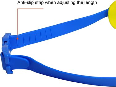 Дитячі окуляри для плавання SWAUSWAUK - окуляри для плавання для дітей 4-12 років, водонепроникні, з великим об'єктивом, проти запотівання, комфортні (блакитні та жовті)