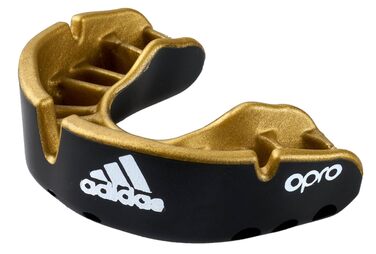 Капа для боксу adidas OPRO Gen4 Gold Edition біла - захист для рота, професійна, для боксу, кікбоксингу, ММА