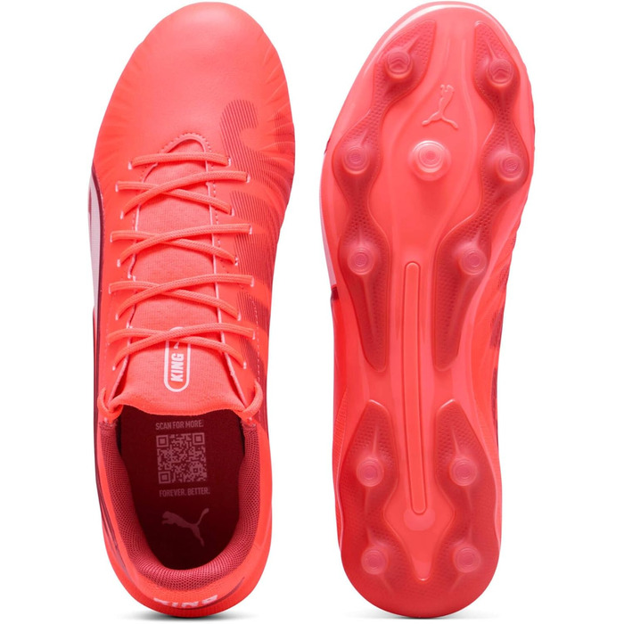 Футбольні бутси PUMA King Match F.G./A.G. Glowing Red/Puma White/Red Fire, 44.5 EU