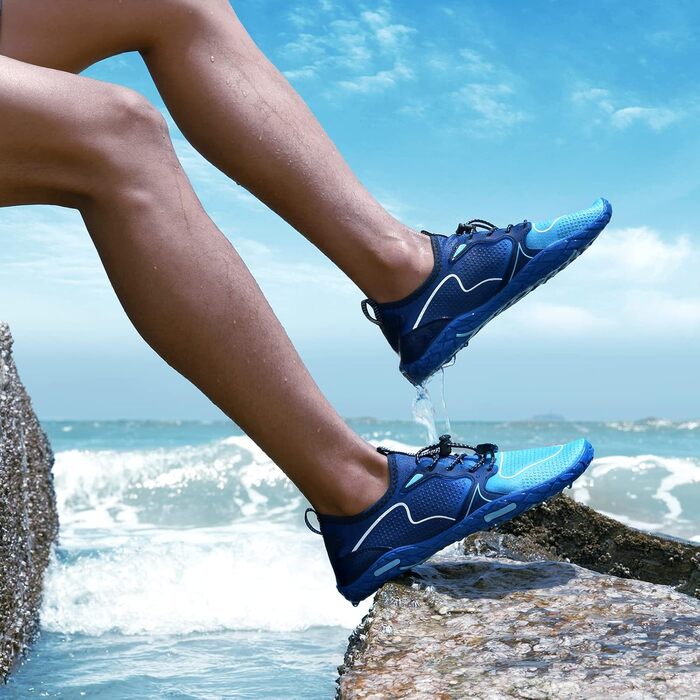 Водні шкарпетки WateLves: чоловічі та жіночі, для плавання, серфінгу, дайвінгу, фітнесу, 42 EU, блакитні