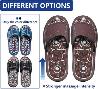 Тапочки для масажу ніг BYRIVER, масажер п'яти, для лікування п'яткової шпори та плоскостопості, чорний (35/37 EU)