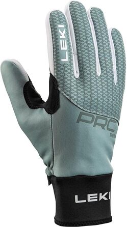 Жіночі лижні рукавички LEKI PRC ThermoPlus, чорні-зелені, розмір 8.5