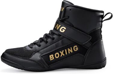 Боксерські черевики SDEQA для чоловіків: легкі, дихаючі, для боксу, бодібілдингу, фітнесу. Білі (36 EU, Чорний)