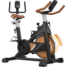 Велотренажер з Bluetooth: велотренажер з магнітним опором, фітнес-велосипед для дому з LCD-дисплеєм, до 160 кг, чорний