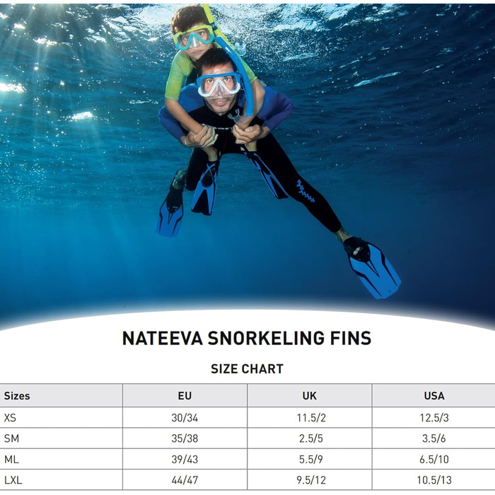Ласти Mares Nateeva для снорклінгу, унісекс, для дорослих