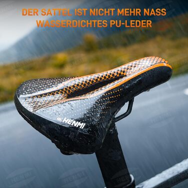 Велосипедне сідло HENMI для чоловіків та жінок: м'яке, комфортне, дихаюче, з амортизацією та ергономічним дизайном. Підходить для гірського, трекінгового та шосейного велосипедів. Гелеве сідло з підвіскою, з візерунком.
