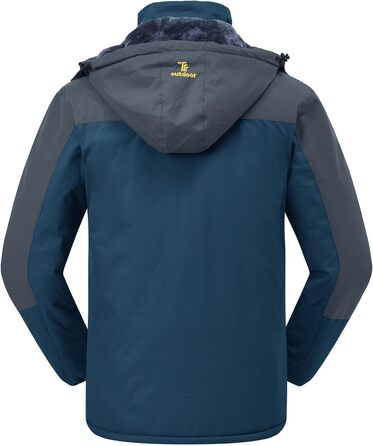 Чоловіча зимова куртка Jacken з флісовою підкладкою, водонепроникна, дихаюча, тепла, вітрозахисна Softshell, Outdoor, знімний капюшон, XL, denimblau (синій джинс)