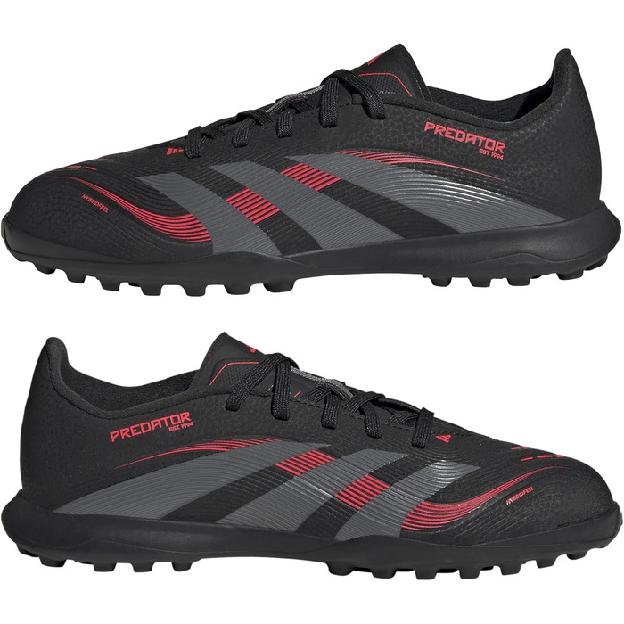 Дитячі футбольні бутси adidas Predator League Turf, чорно-сіро-червоні