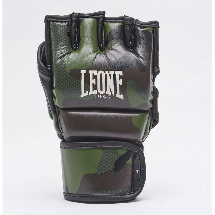 Рукавички для MMA Leone 1947 Mimetic Camo Зелені XL, тренувальні рукавички для греплінгу та фріфайту