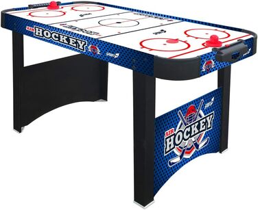 Повітряний хокей Sport1 One Air Hockey Arena, електричний, з 2 ручками та 2 шайбами, інтегрований лічильник, синій, 121x60x76 см