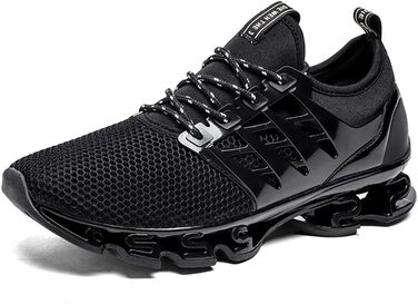 Чоловічі кросівки TSIODFO для спорту, бігу, тенісу та ходьби, чорного кольору, розмір 41.5 EU