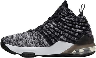 Дитячі баскетбольні кросівки Nike Lebron 17 Grade School (6.5, чорний/чорний/білий)