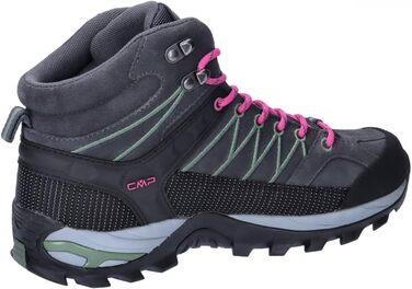 Жіночі трекінгові черевики CMP Rigel Mid Wmn Wp, Антрацит/Мінерально-зелений, 40 EU