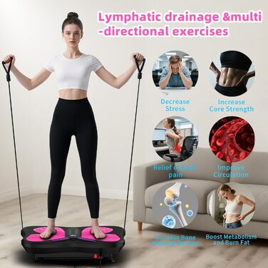 Вібраційна платформа QEIFEII для тренувань всього тіла, побудови м'язів та формування фігури. 200 швидкостей, вантажопідйомність 180 кг