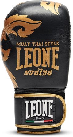 Боксерські рукавички LEONE 1947 Muay Thai 12 унцій, чорні