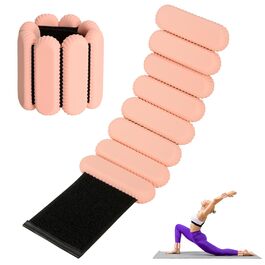 Ваги для зап'ясть та щиколоток для жінок та чоловіків, регульовані, силіконові, для фітнесу, йоги, бігу, танців - рожеві